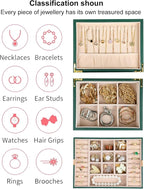 Small Jewelry Organizer for Women, 2-Layer Travel Jewelry Box - Image 4