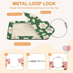 Vintage Cream Daisy 3 Pack PU Leahter Luggage Tag - Image 7