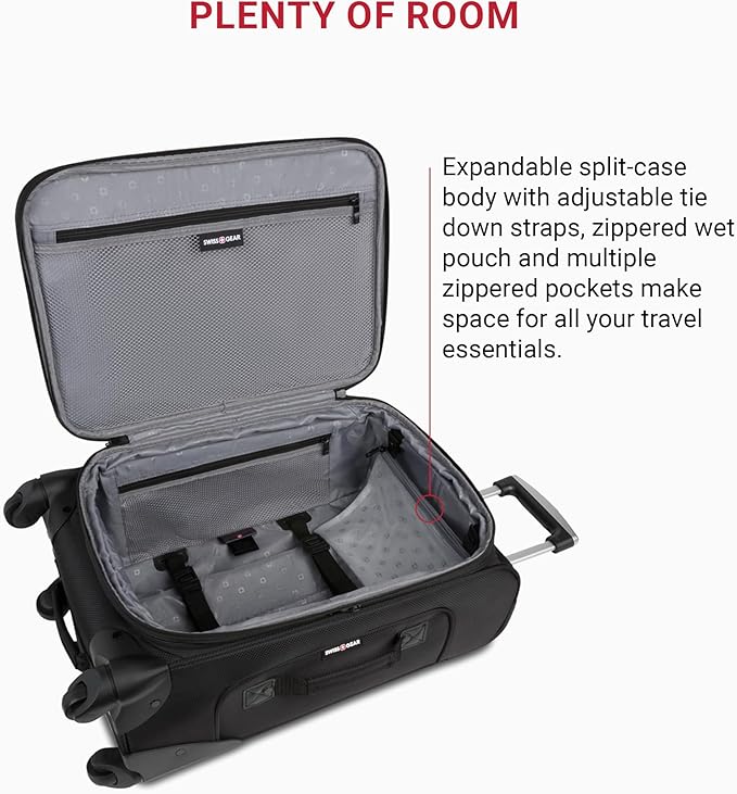 SwissGear Sion Softside Expandable Luggage, Checked-Medium 25-Inch - Image 5
