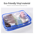 6Pcs Crystal Clear PVC Travel Toiletry Bag Kit - Image 2