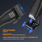 Professional Hair Clippers for Men, Barber Clippers and Trimmers Set, Foil Shavers for Men, 3 in 1 Cordless Hair Clippers Set Hair Cutting Kit Barber kit with LED Display