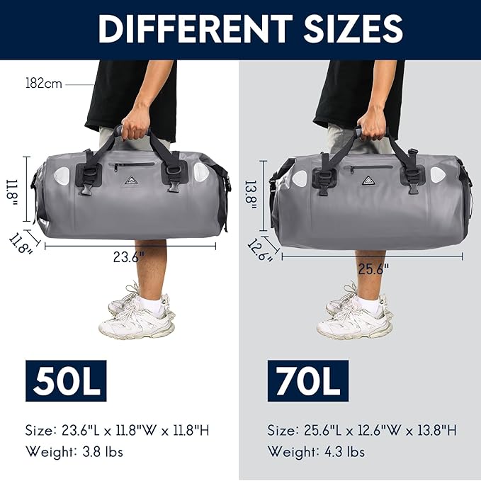 Haimont Waterproof Duffel Bag Roll-top Dry Duffel Bag - Image 6