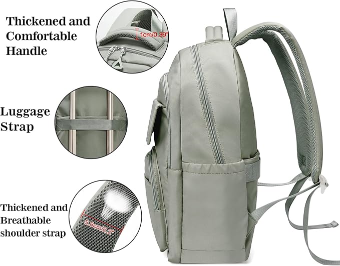 FOXLOVER Travel Laptop Backpack, Anti-Theft Slim Business Backpack, School - Image 3
