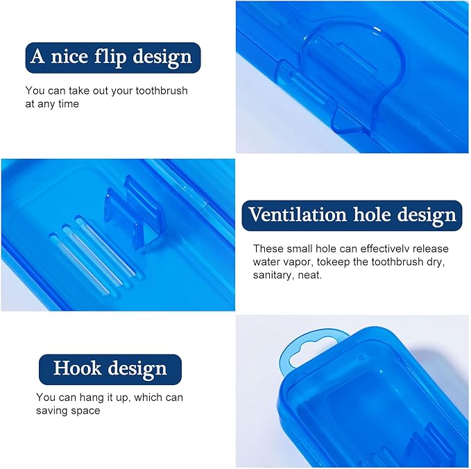 Toothbrush Travel Case 2 Pack, 7.87 x 1.85 x 1.18” - Image 3