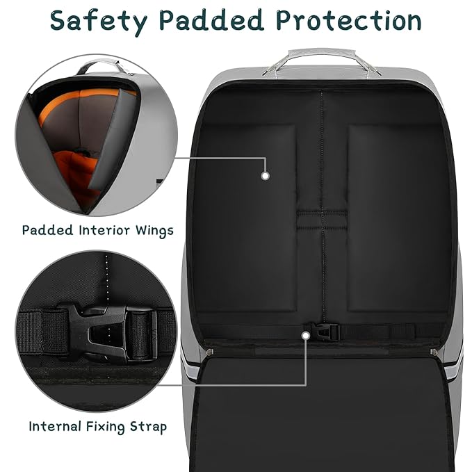 Car Seat Travel Bag, Padded Car Seats Backpack - Image 3