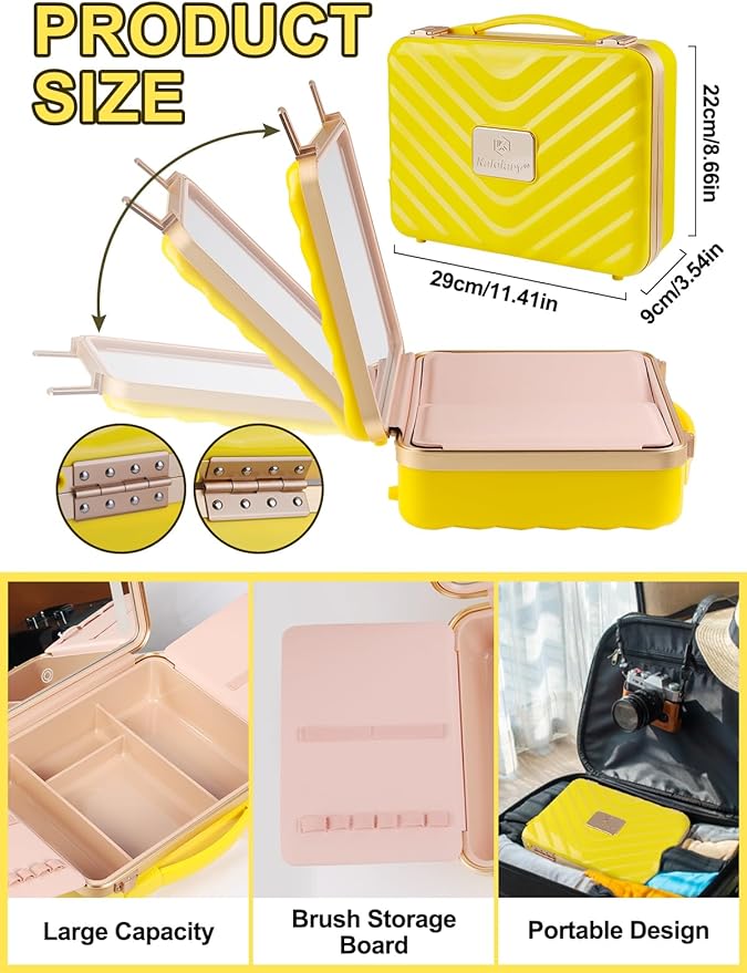 Kalolary Travel Makeup Train Cases - Image 5