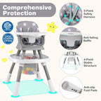BABY JOY 16 in 1 High Chair, Convertible Baby Highchair - Image 5