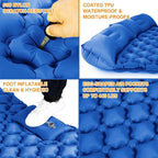 Double Sleeping Pad, Ultralight 4" Extra-Thick Self Inflating Sleeping Mat - Image 2