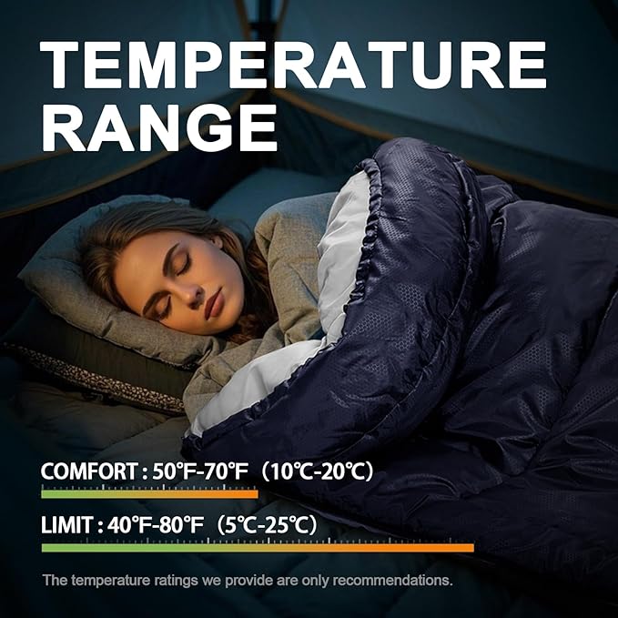 Sleeping Bags for Adults Cold Weather, Waterproof, Lightweight Camping Sleeping - Image 6