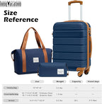 LONG VACATION 3 Piece Carry On Luggage 20 Inch Suitcase - Image 7