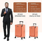 29 Inch Luggage, Top Opening Airline Approved ABS+PC Hard Shell Suitcases - Image 3