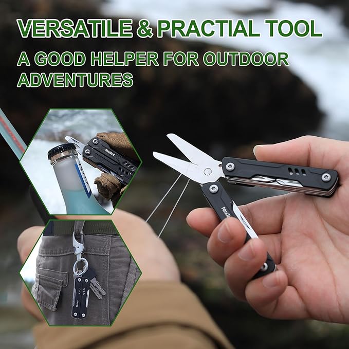 NexTool Keychain Multitool, Mini Sailor Scissors, 10 in 1 Mini Multitool - Image 4