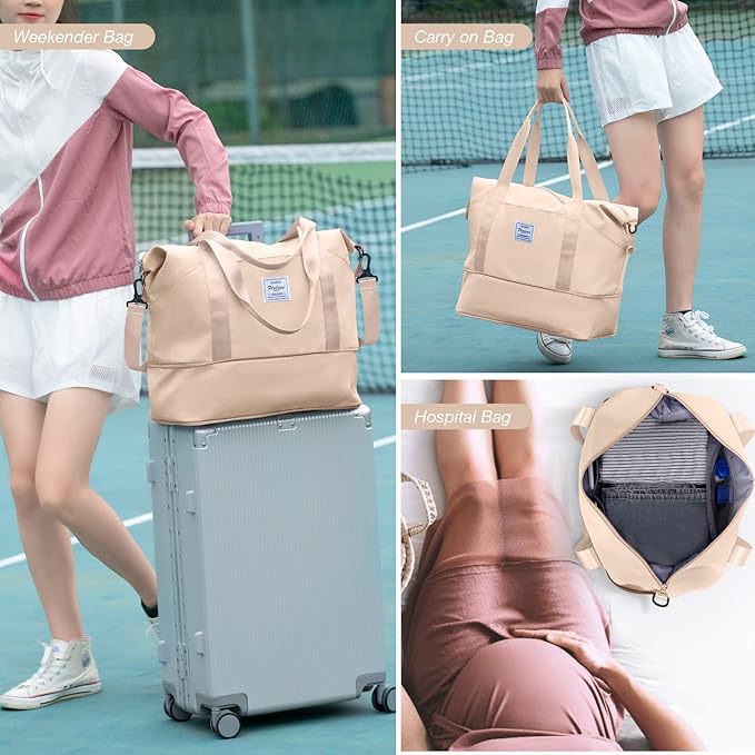 Travel Duffel Bag, Sports Tote Gym Bag, Shoulder Weekender Overnight Bag - Image 6