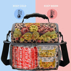 FlowFly Double Layer Cooler Insulated Lunch Bag Adult Lunch Box Large Tote Bag - Image 2