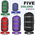 5 Pack Compression Stuff Sack 5 Assorted Size Sleeping Bag Stuff Sack - Image 2
