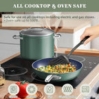Nuwave Healthy Duralon Blue Ceramic Nonstick Coated 9pc Cookware Set, - Image 4
