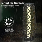 Grand patio 2-Piece Solar Outdoor Floor Lamp Solar Powered Wicker Lantern - Image 5