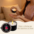 6 Pack Low Temperature Massage Oil Candle Set (2.35 oz Each) - Soy Wax Candles That Melt into Skin-Nourishing Body Oil, 6 Assorted Scents for Home Spa, Massage Therapy, Relaxation, Self-Care & Festive