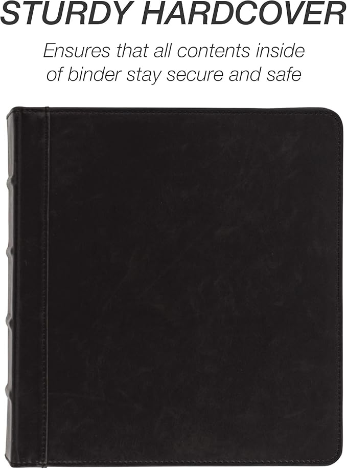 Samsill Vintage Leather Mini 3 Ring Binder 2 Inch Round Ring, 5.5 x 8.5 Inch - Image 4