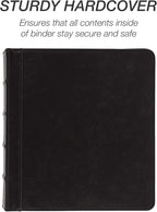 Samsill Vintage Leather Mini 3 Ring Binder 2 Inch Round Ring, 5.5 x 8.5 Inch - Image 4