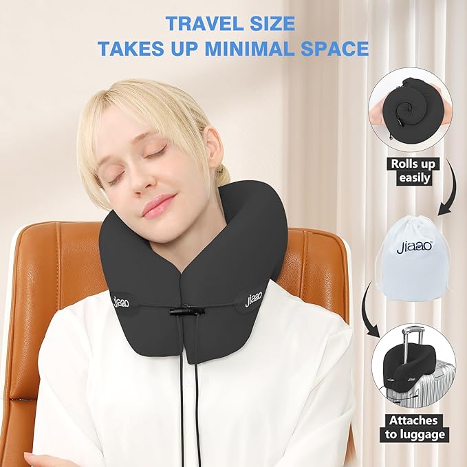 Travel Pillow, Neck Pillow Airplane, Plane Pillow Memory Foam Travel Neck Pillow - Image 5