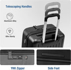 KYME Luggage Sets, 100% PC Suitcase - Image 4
