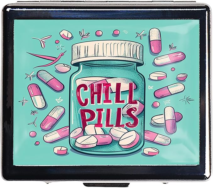 Cute and Portable Metal Pill Organizer – 8 Compartments, Elegant Chrome Finish by DingRound