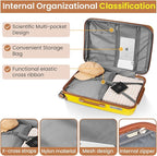 Campfun Luggage Sets 4 Piece, Expandable Carry On Luggage Set Hardshell PP - Image 5