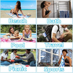 Microfiber Lightweight Beach Towel Sand Free Quick Dry Absorbent Thin Compact - Image 7