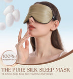 HiRui Silk Sleep Mask, 100% Natural Mulberry Silk of Double-Sided & - Image 3