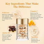 Vitamin C Face Serum Oil - HKH Vit C with Vitamin E Serum Capsules - Evens Skin Tone & Reduces Fine Lines Skincare - 48 Travel-Friendly Capsules for Smoothing Moisturizing Skin - with Mini Scissors