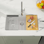 Dcolora 30 Inch White Kitchen Sink Granite Composite Workstation Undermount - Image 2