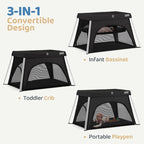 HARPPA Travel Crib with Comfy Mattress, Lightweight Portable Crib Requires No - Image 4