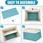 Large 17" 42 Quarts Collapsible Stackable Storage Bins - Image 3