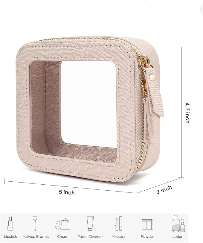 Travel Clear Makeup Bag Set, TSA Approved Cosmetic Bag Case - Image 4