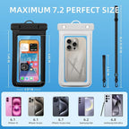 IPX8 Floating Waterproof Phone Pouch 2-Pack, 7.2 Inch Waterproof Pouch - Image 5