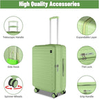 3-Piece 20/24 Top Opening Hardshell Lightweight Luggage and 28-Inch Clamshell - Image 6