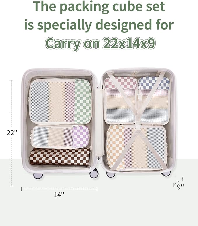 Narwey 6 Set Compression Packing Cubes - Image 2