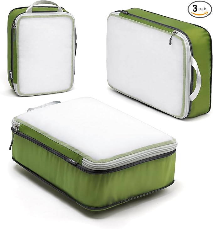 Cipway Mesh Compression Packing Cubes, Ultralight See Through Luggage Organizer by Cipway