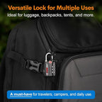 Forge Luggage Locks TSA Approved Black 1 Lock, Small Combination Lock - Image 6