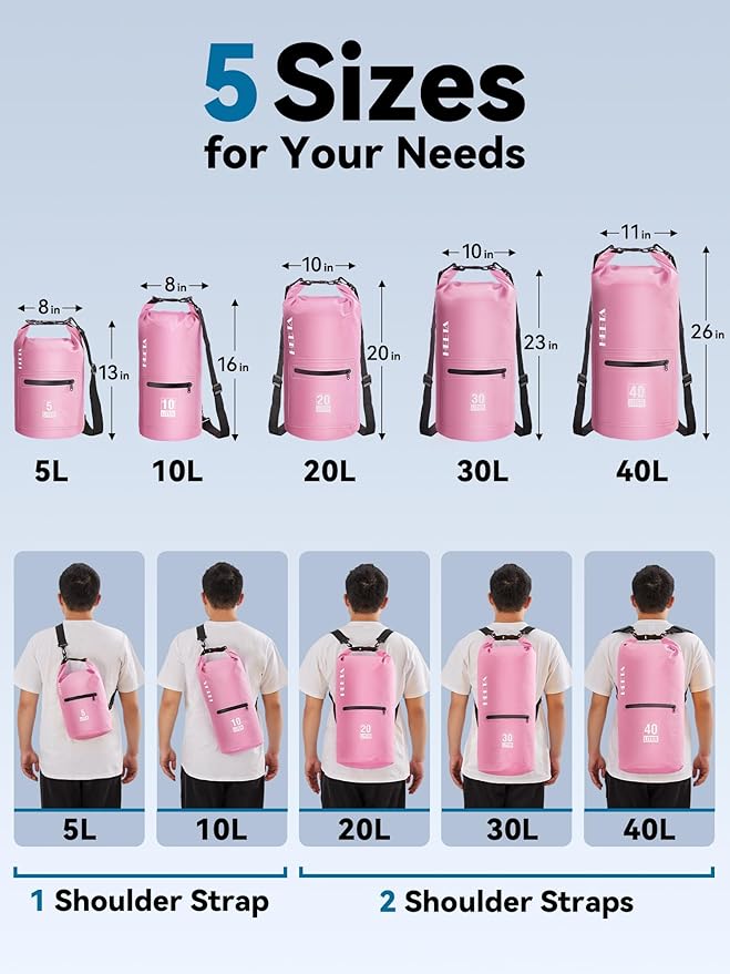 HEETA Waterproof Dry Bag with Front Zippered Pocket - Image 2