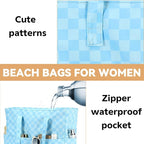 LEDAOU Beach Bag Waterproof Sandproof Women Tote Bag Pool Bag - Image 8