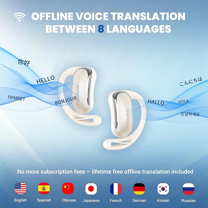 AI Translator Earbuds Translation Earbuds Real-Time 98% Accuracy 0.5s Response - Image 2