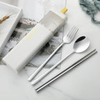 DEVICO Travel Utensils with Case, Stainless Steel Reusable Camping Silverware - Image 7