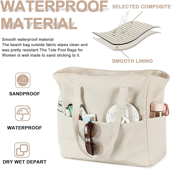 Waterproof Beach Tote Pool Bags - Image 2