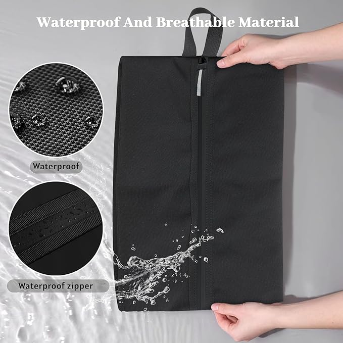 Shoe Bag Odor-Absorbing Water-Resistant, Travel Friendly Golf Shoe Bag - Image 5