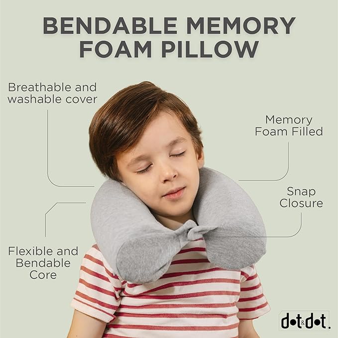 Dot&Dot Twist Memory Foam Kids Travel Pillow - Image 6