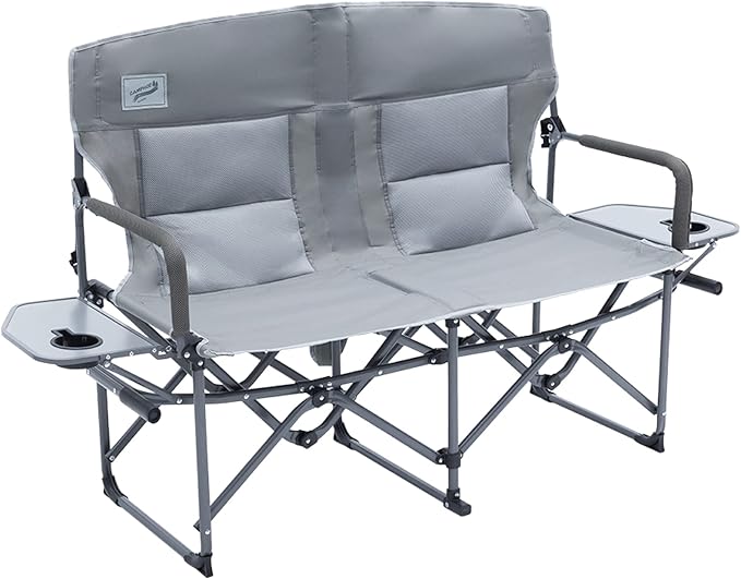 Oversized Double Portable Folding Director’s Loveseat Chair by CamphorDesigns
