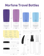 Morfone 16 Pack Silicone Travel Bottles Set - Image 6