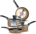 SereneLife 6-Piece Pots and Pans Set – Nonstick Cookware, Heat-Resistant by SereneLife